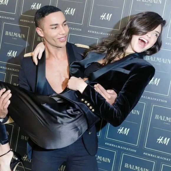 Balmain collab xhm sz 10 EU 40 black velvet tuxedo jacket blazer blogger wedding - Picture 2 of 5